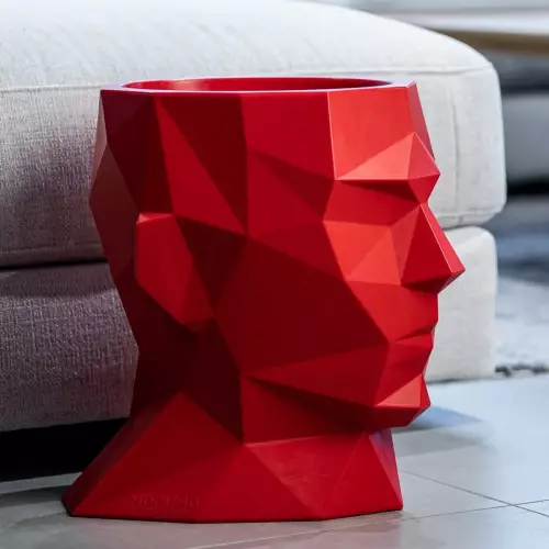 Czerwona doniczka głowa Adonis