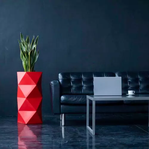 Designerska donica ASTI w kolorze czerwonym