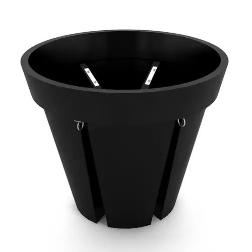 Czarny stojak na rowery/donica miejska BIKEPOT