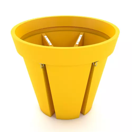 Żółty stojak na rowery/donica miejska BIKEPOT