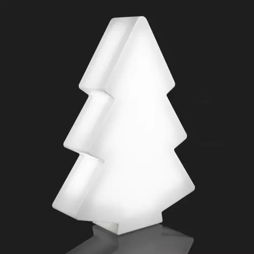 Choinka świąteczna L biała podświetlana