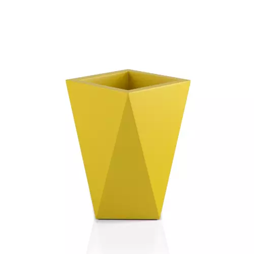 Żółta designerska donica VASO