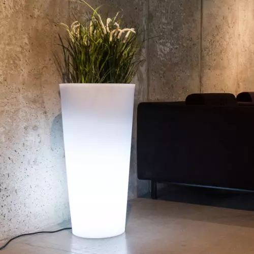 Kwiaty w podświetlanej donicy Habana M Light