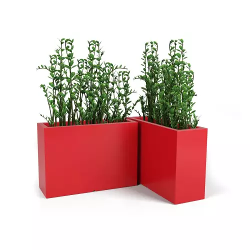 Czerwone donice VALENCIA w zestawieniu