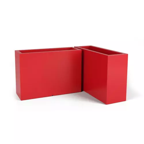 Czerwone donice VALENCIA w zestawieniu