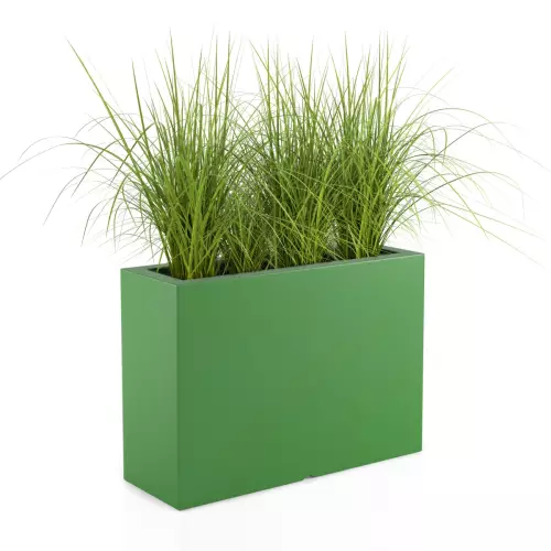 Limonkowa donica Lungo Grande z trawami