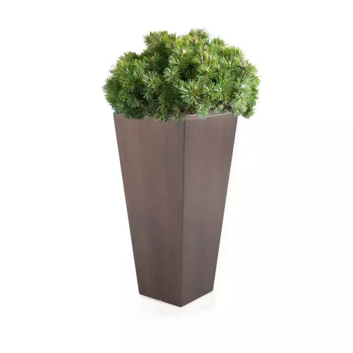 Donica Slim Line M w brązowym kolorze imitującym stal corten