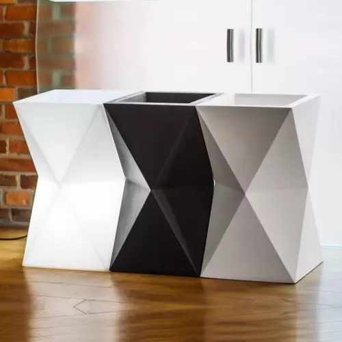 Modułowe donice VALENCIA kolor biały, czarny i szary