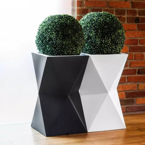 Modułowa donica VALENCIA w kolorze białym i czarnym