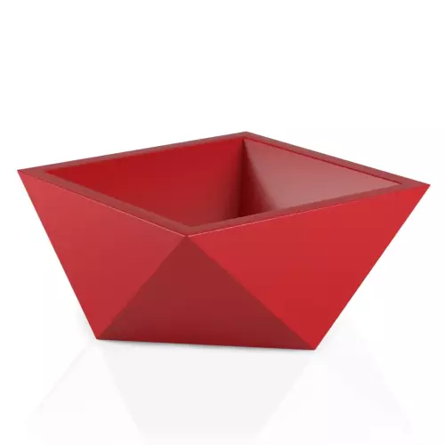 Nowoczesna donica Vendetta w kolorze czerwony