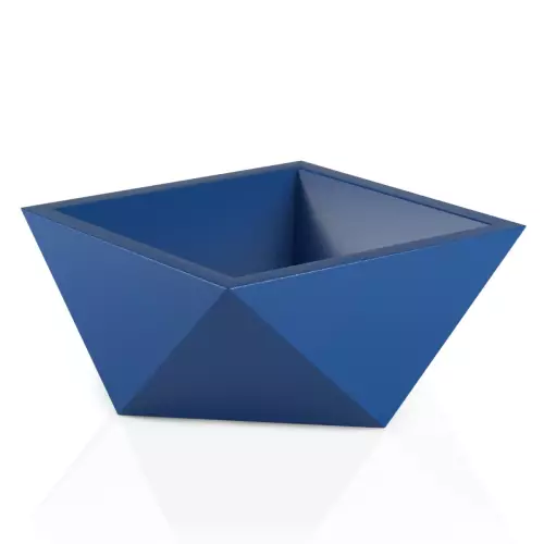 Nowoczesna donica Vendetta w kolorze niebieskim