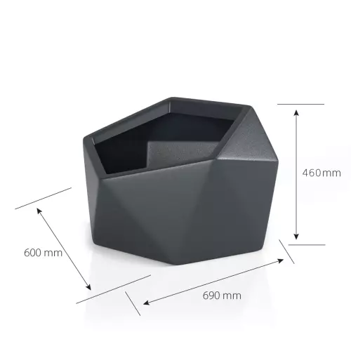 Wymiary donicy Vesari 46 bez podwójnego dna