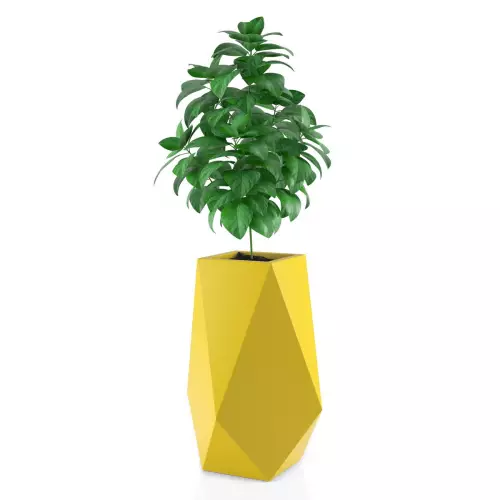 Wizualizacja - donica Volcano żółta
