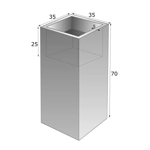 Wymiary donicy Tower Pot M
