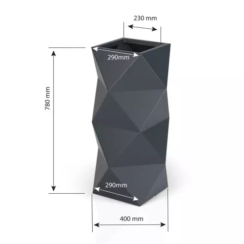 Wymiary donicy ASTI BPD (bez podwójnego dna)