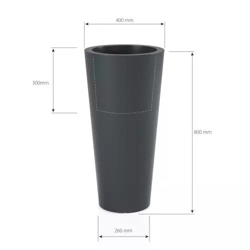 Donica Habana M - wymiar półki