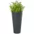 Antracytowa donica Habana M z trawą╔ ozdobną