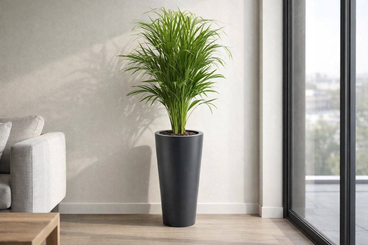 antracytowa donica do domu 70 cm