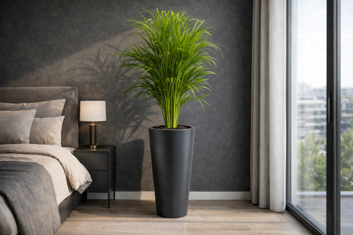 czarna okrągła donica 70 cm