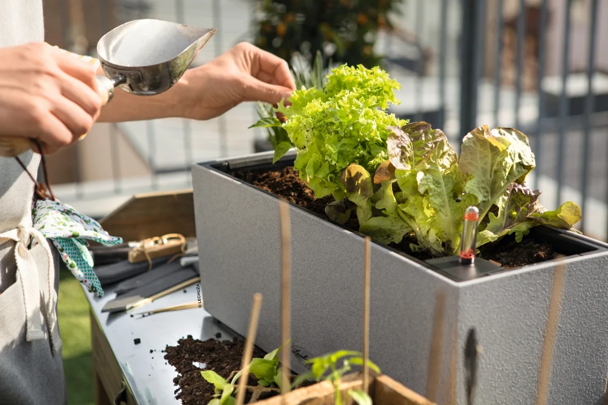 doniczka balkonowa szara 40 cm na balustradę