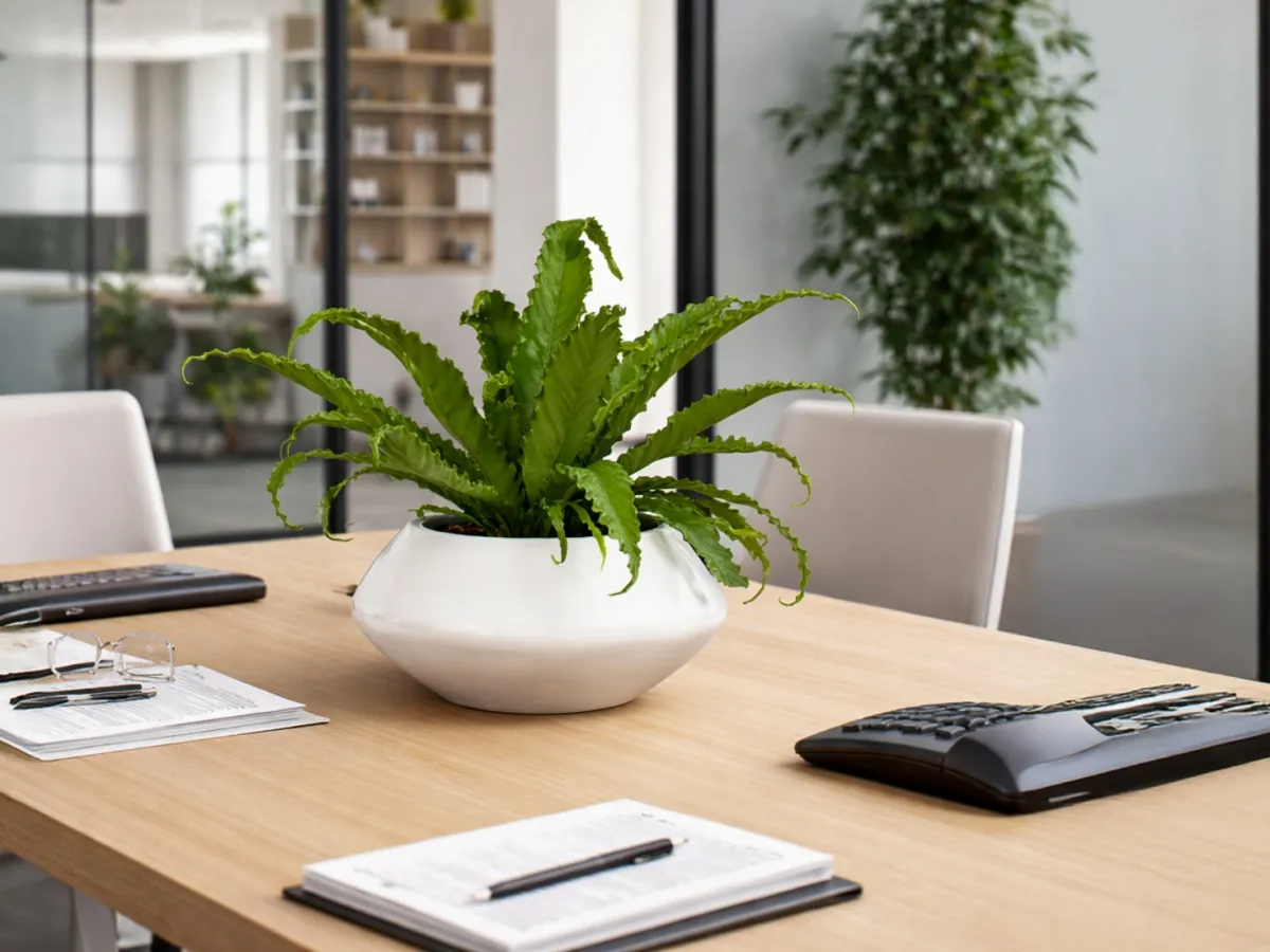 doniczka na stół konferencyjny biały mat 35 cm