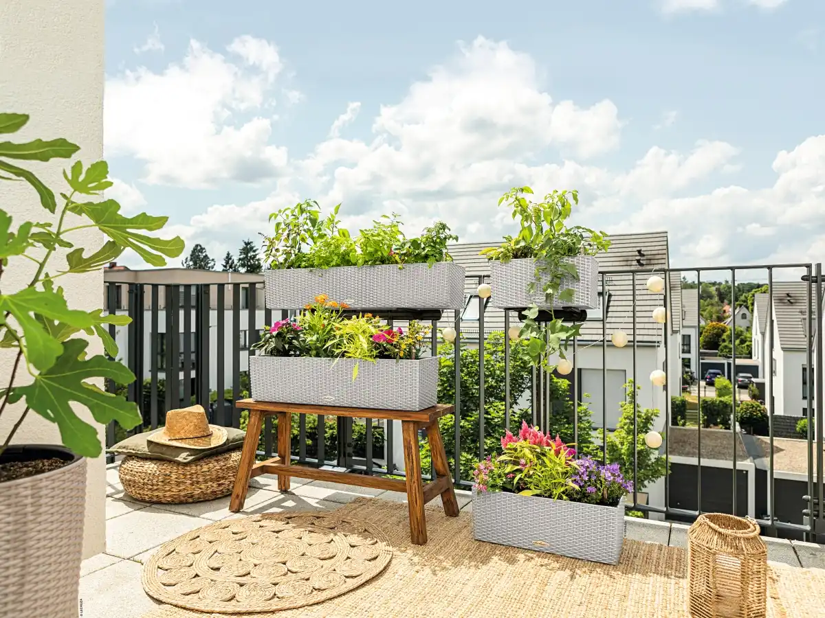 doniczki balconera cottage w kolorze jasny szary