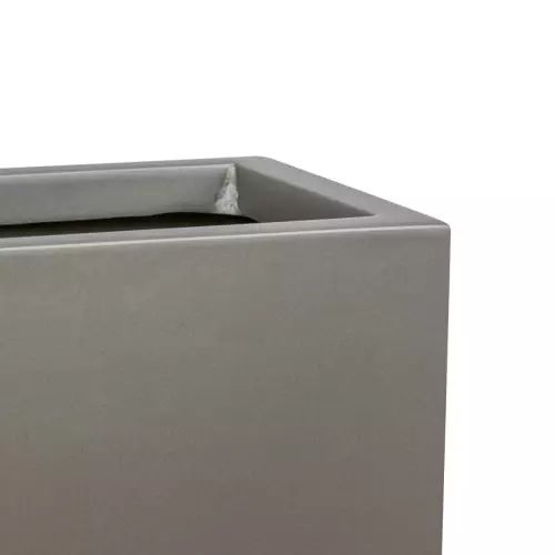 Szara matowa donica D972LB - górna krawędź