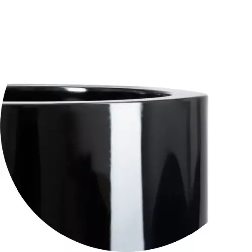 Donica D901C czarny połysk - krawędź górna