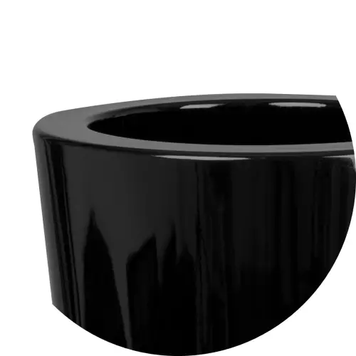 Górna krawędź donicy D908F w kolorze czarny połysk