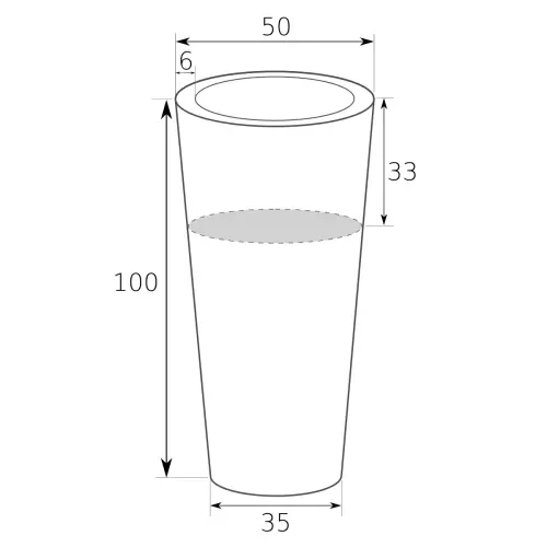 Wymiary donicy D908F