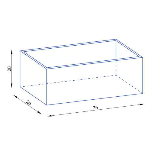 Wymiary donicy D972B
