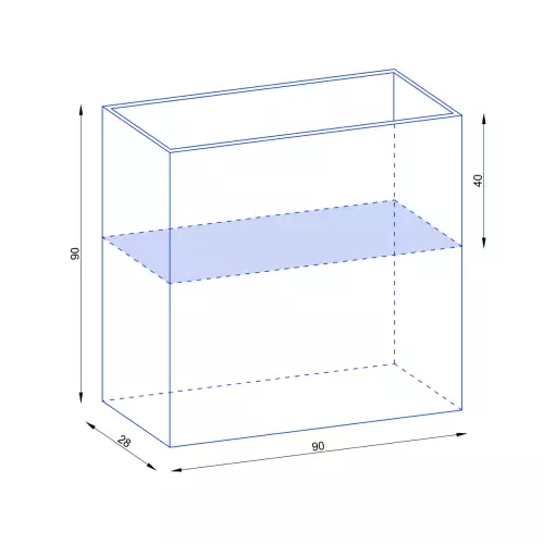 Wymiary donicy D972C