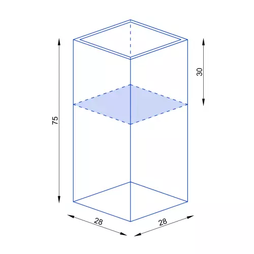 Wymiary donicy D973B