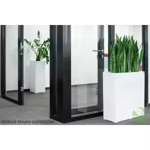 Donice do biura D972A i D973B w kolorze biały połysk