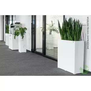 Donice biurowe D972A i D973B w kolorze biały połysk