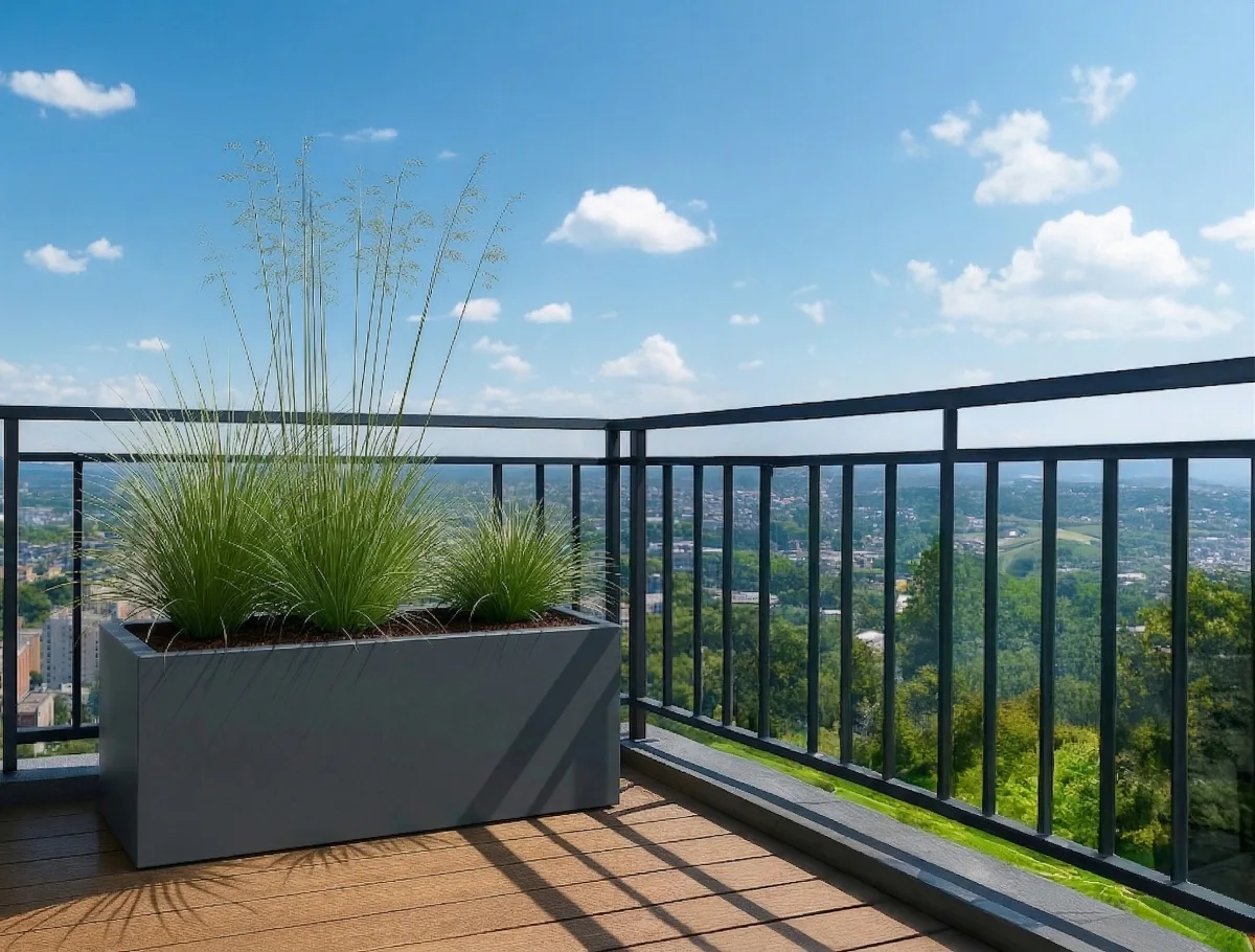 donica lineo 100x40x40 cm antracyt mat