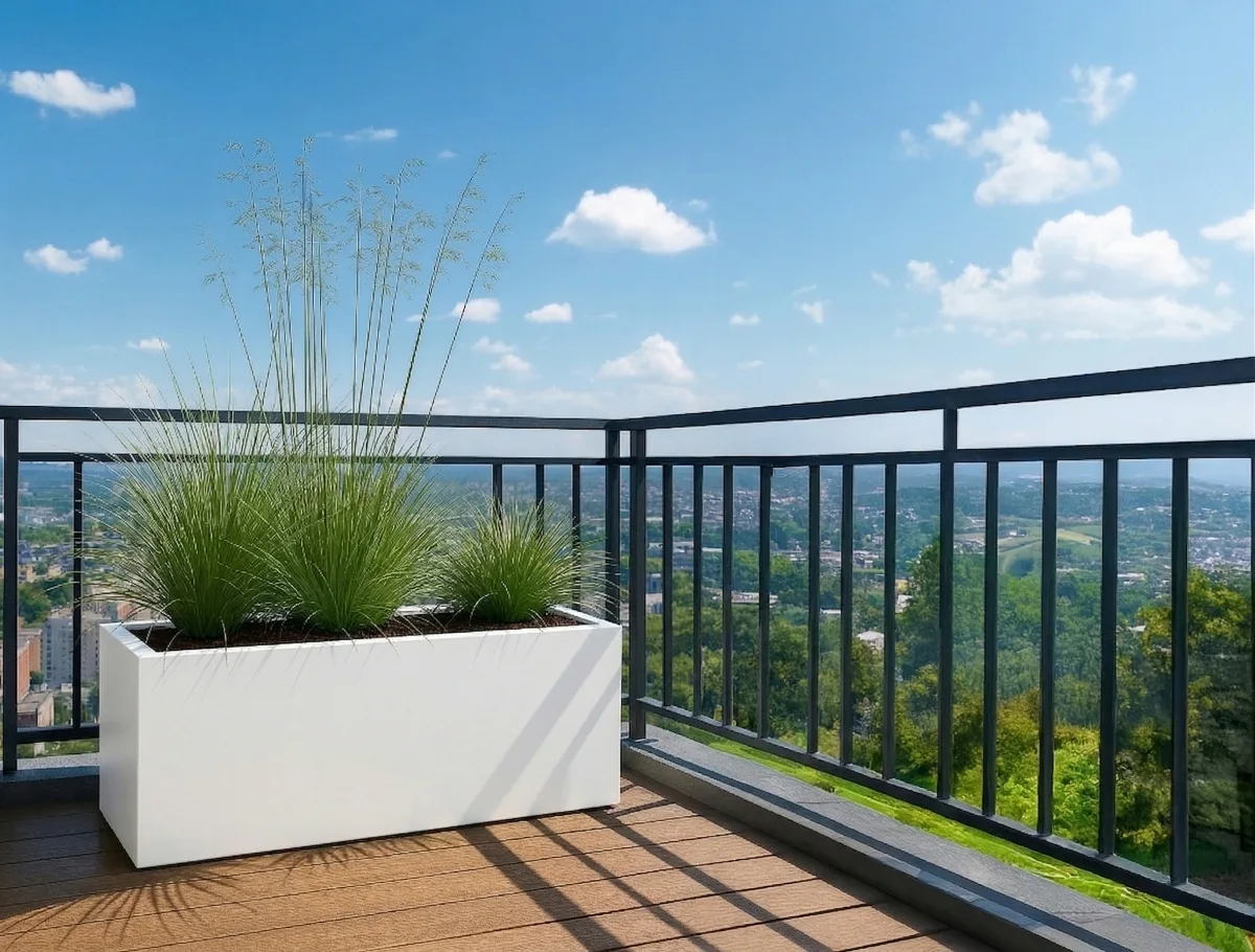 biała donica tarasowa 100 cm