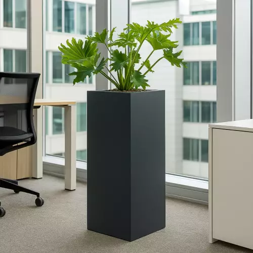 Antracytowa donica ALTO 33x33x75 cm