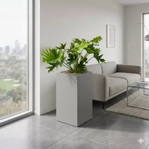 Szara donica ALTO 33x33x75 cm