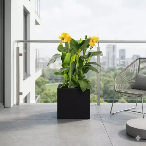 Czarna donica LIGO 40x40x40 cm