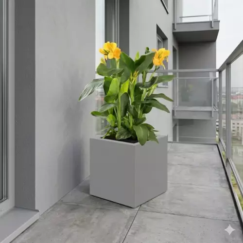 Szara donica LIGO 40x40x40 cm