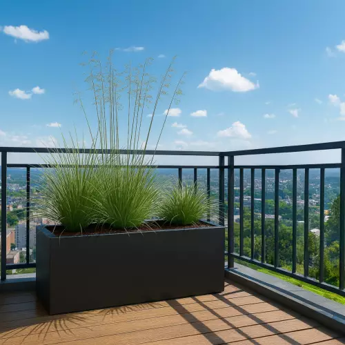 Czarna donica LINEO 100x40x40 cm