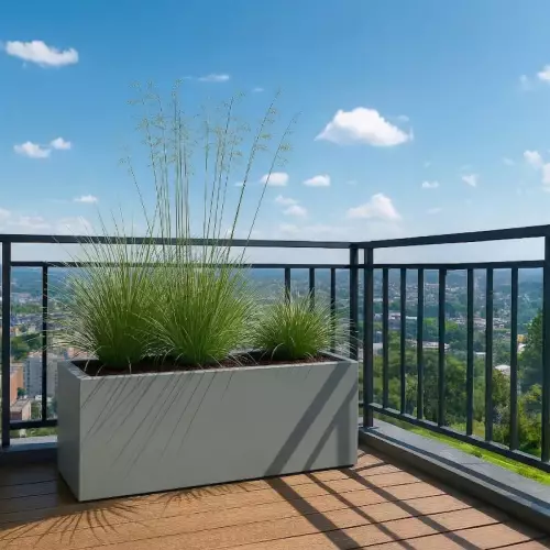 Szara donica LINEO 100x40x40 cm