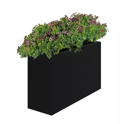 Czarna donica SOLIDO LONGO 90x33x75 cm