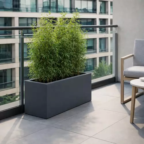Antracytowa donica MEGALO 80x30x40 cm