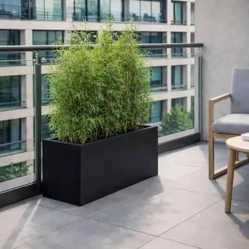 Antracytowa donica MEGALO 80x30x40 cm