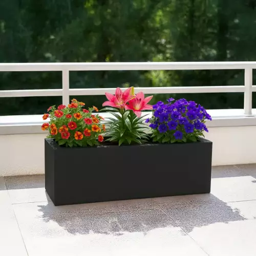 Czarna donica MINIMO 75x35x25 cm