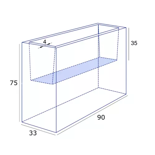 Wymiary donicy LONGO