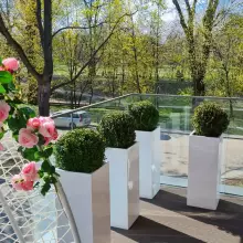 Donica z włókna szklanego D273B biały połysk