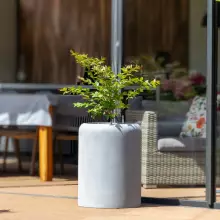 Donica z włókna szklanego AMBIENTE 60 szary beton z wkładem